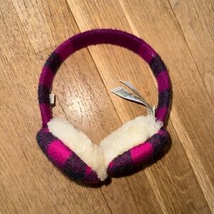 Burberry Children’s Pink Check Cashmere Earmuffs